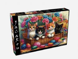 JACAROU CASSE-TÊTE 1000 PIÈCES - QUATUOR DE CHATONS DANS UN PANIER #JP-PLAY1000